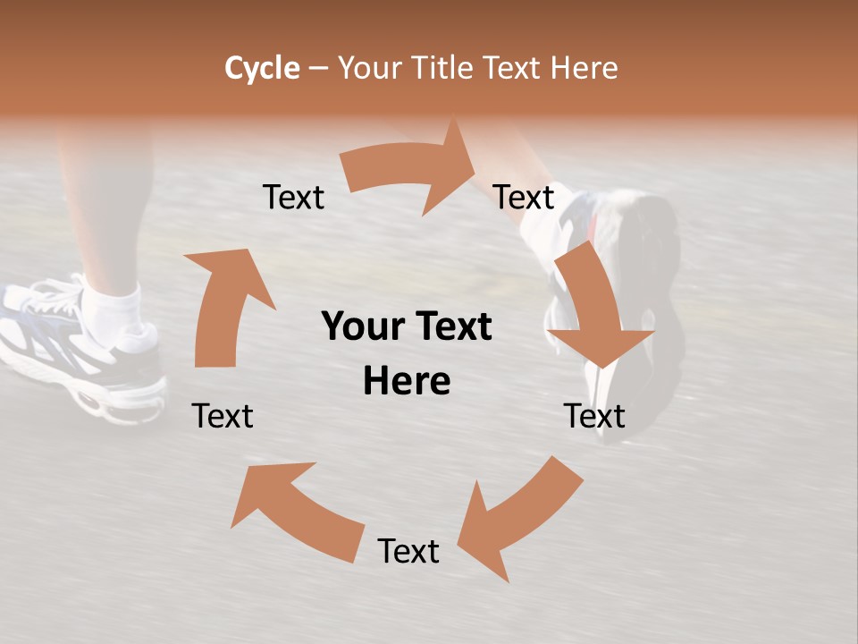 Feet Of A Running Woman PowerPoint Template