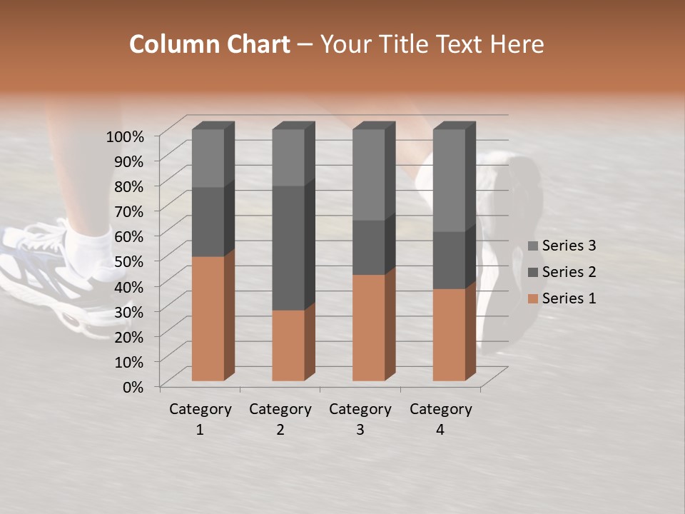 Feet Of A Running Woman PowerPoint Template