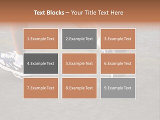 Feet Of A Running Woman PowerPoint Template