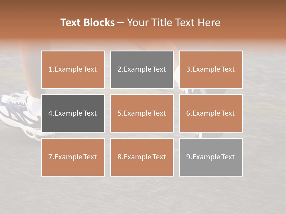 Feet Of A Running Woman PowerPoint Template