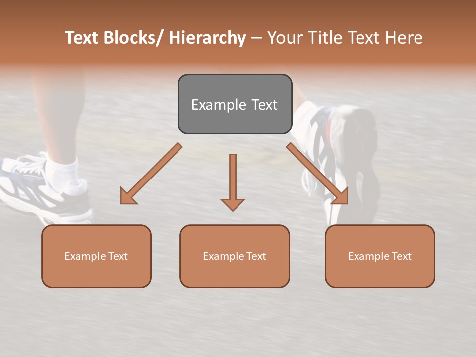 Feet Of A Running Woman PowerPoint Template