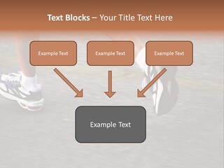 Feet Of A Running Woman PowerPoint Template