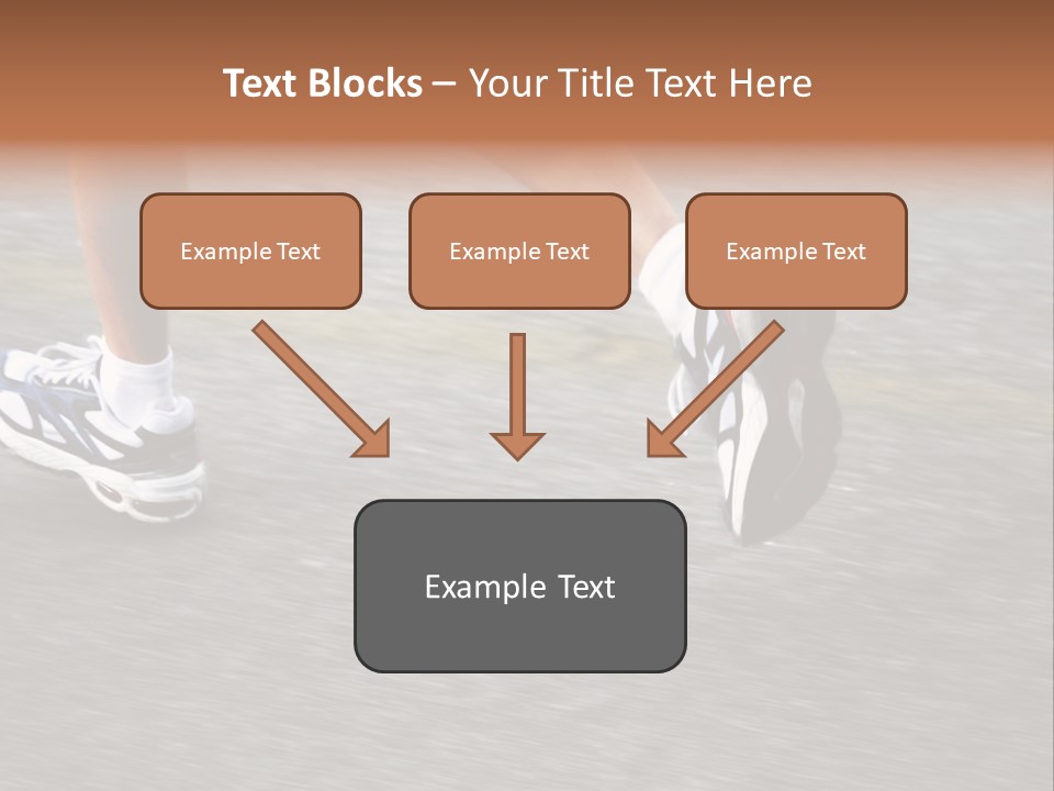 Feet Of A Running Woman PowerPoint Template