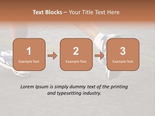 Feet Of A Running Woman PowerPoint Template