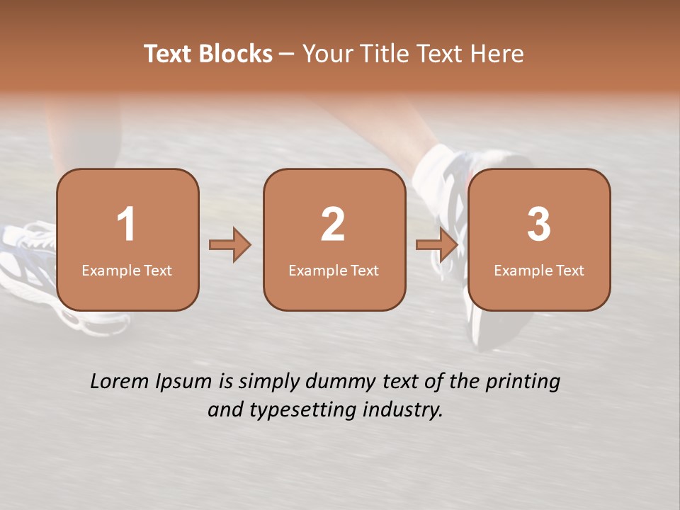 Feet Of A Running Woman PowerPoint Template