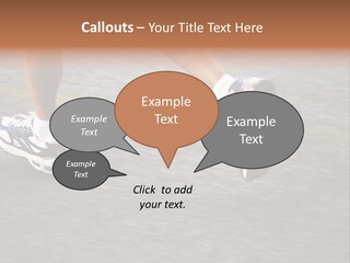 Feet Of A Running Woman PowerPoint Template