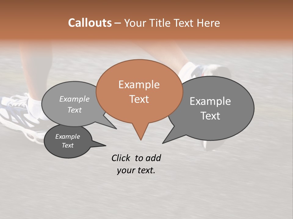 Feet Of A Running Woman PowerPoint Template