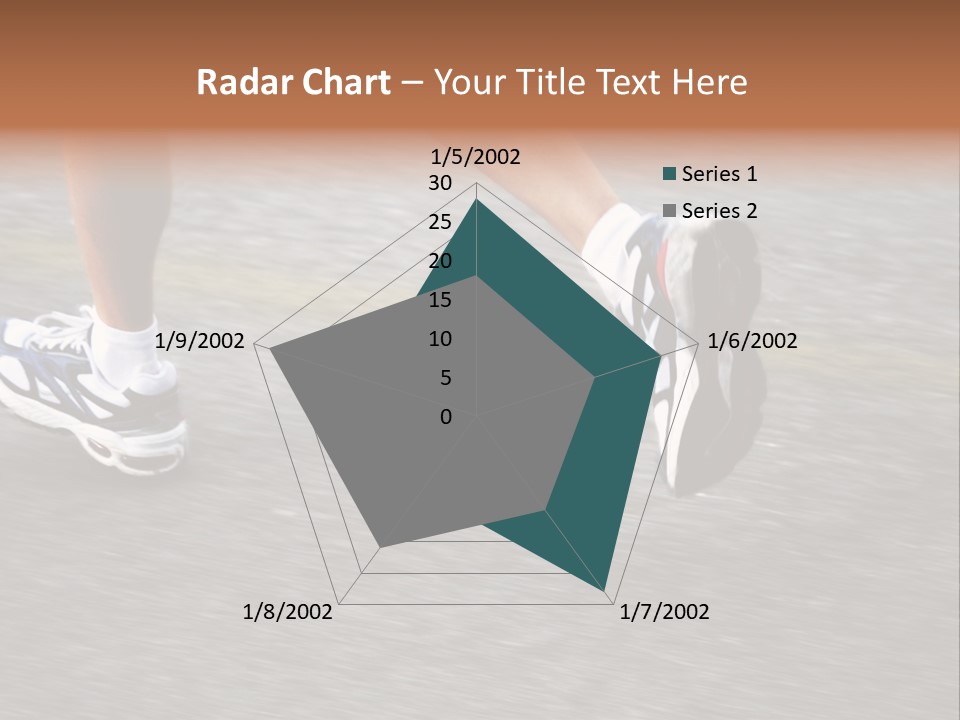 Feet Of A Running Woman PowerPoint Template
