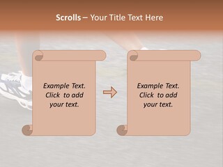 Feet Of A Running Woman PowerPoint Template