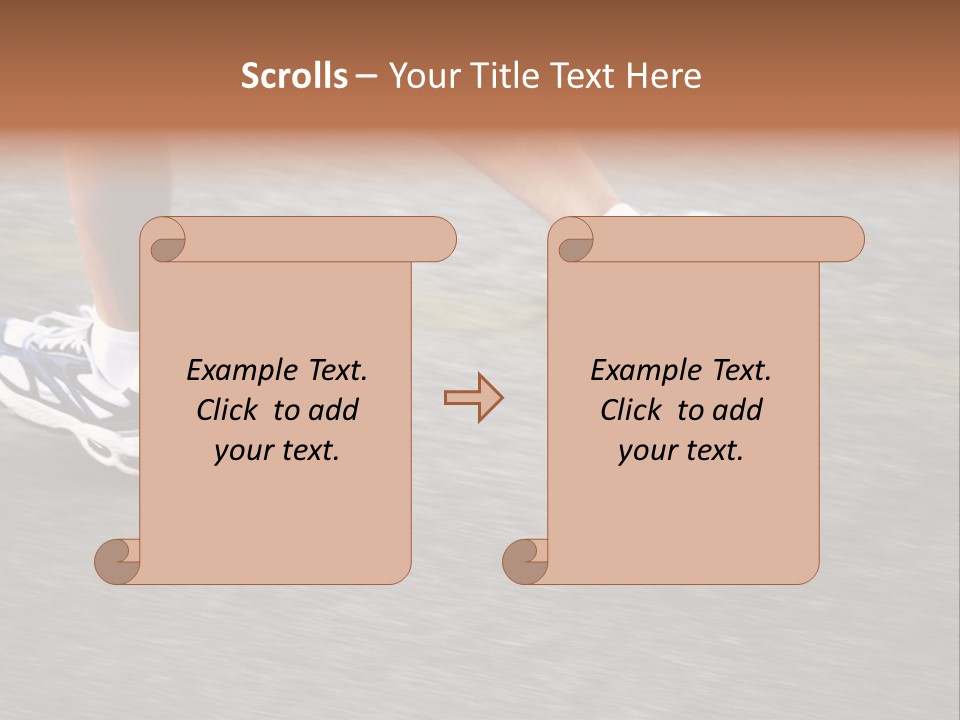 Feet Of A Running Woman PowerPoint Template