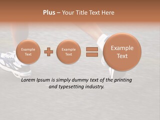 Feet Of A Running Woman PowerPoint Template