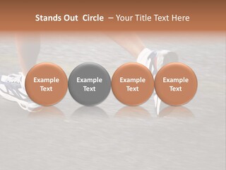 Feet Of A Running Woman PowerPoint Template