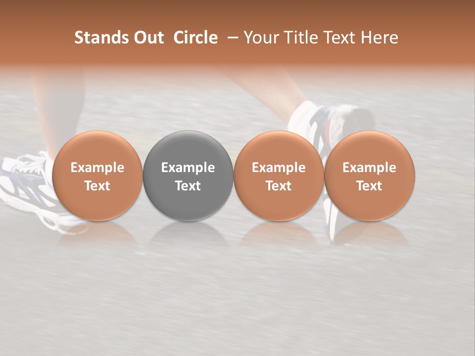 Feet Of A Running Woman PowerPoint Template