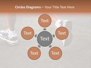 Feet Of A Running Woman PowerPoint Template