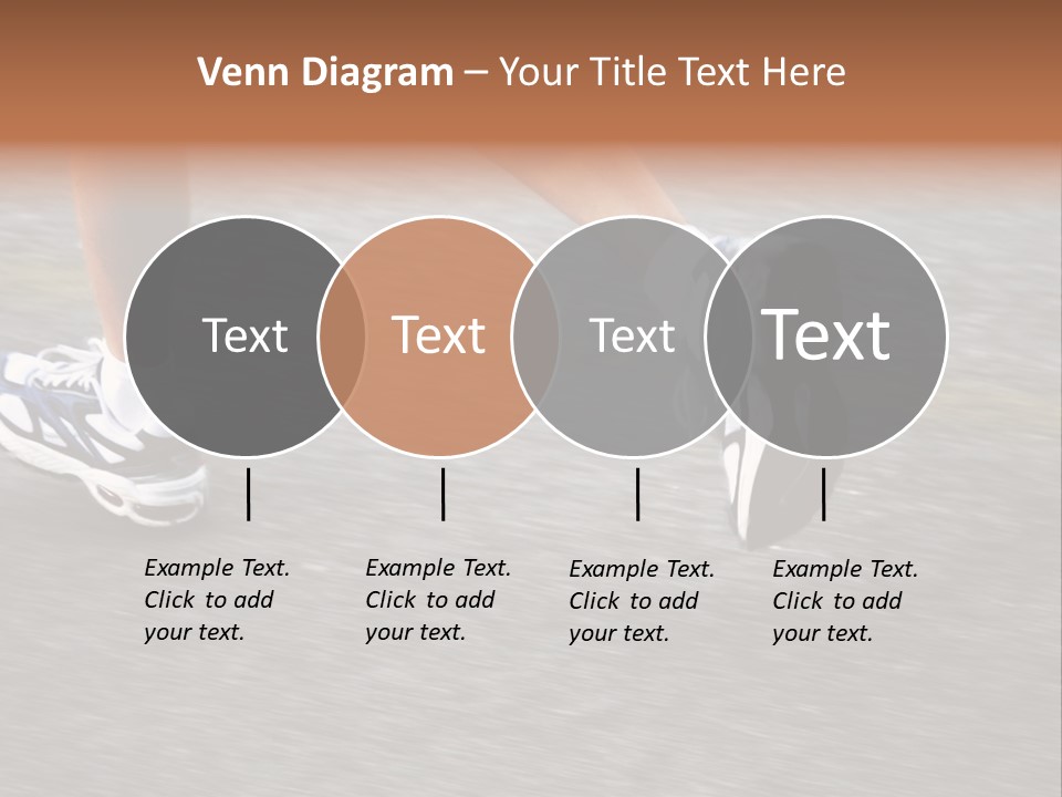 Feet Of A Running Woman PowerPoint Template