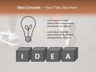 Feet Of A Running Woman PowerPoint Template