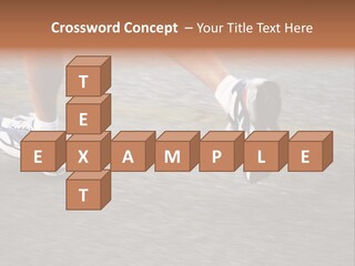 Feet Of A Running Woman PowerPoint Template