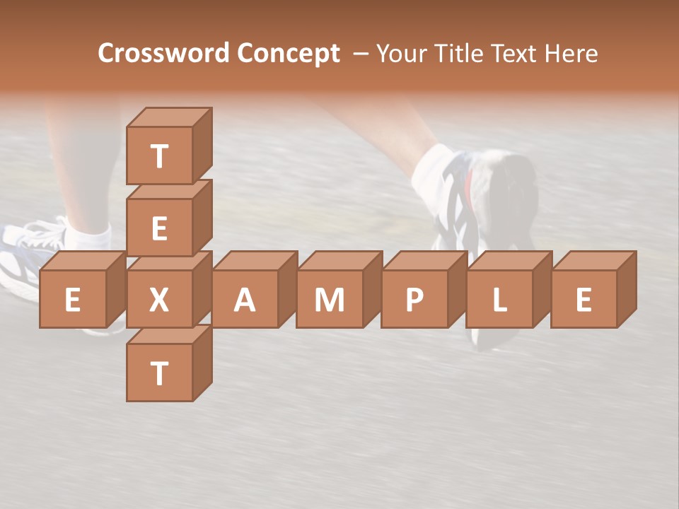 Feet Of A Running Woman PowerPoint Template