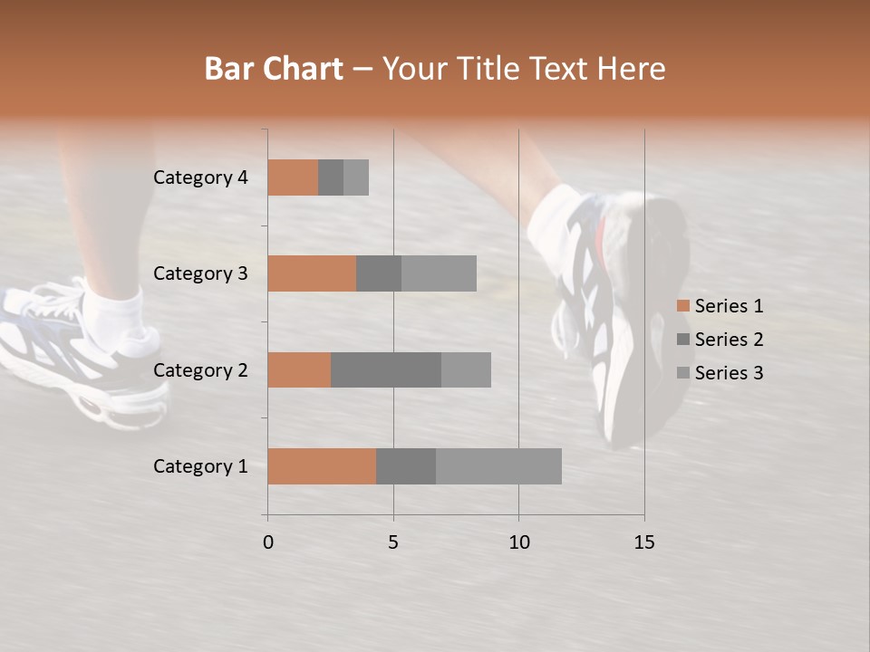 Feet Of A Running Woman PowerPoint Template