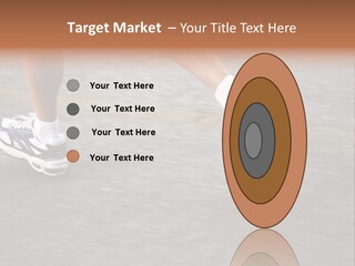 Feet Of A Running Woman PowerPoint Template