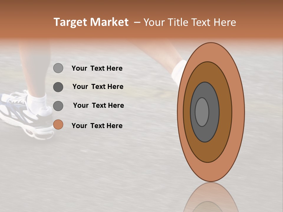 Feet Of A Running Woman PowerPoint Template