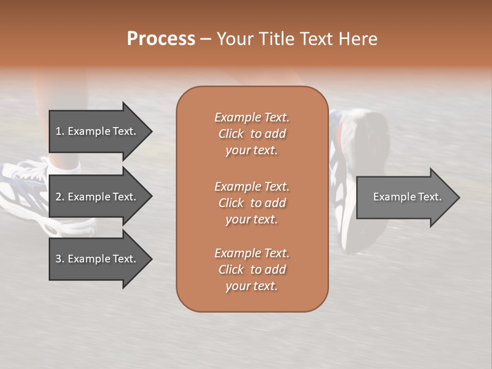 Feet Of A Running Woman PowerPoint Template