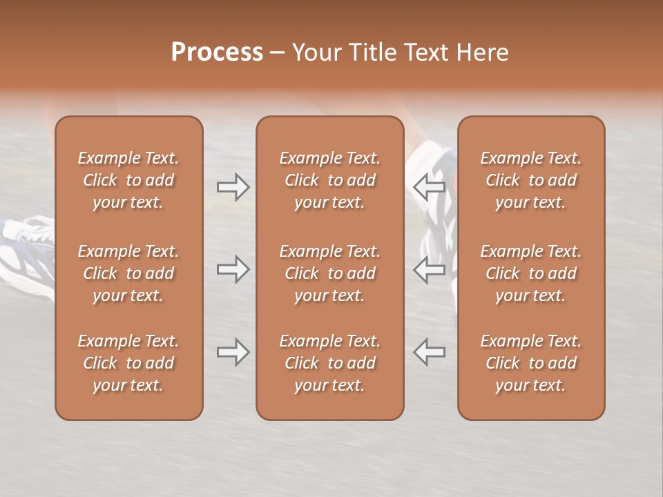 Feet Of A Running Woman PowerPoint Template