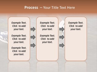 Feet Of A Running Woman PowerPoint Template