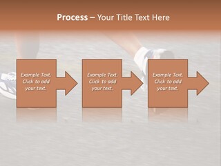Feet Of A Running Woman PowerPoint Template
