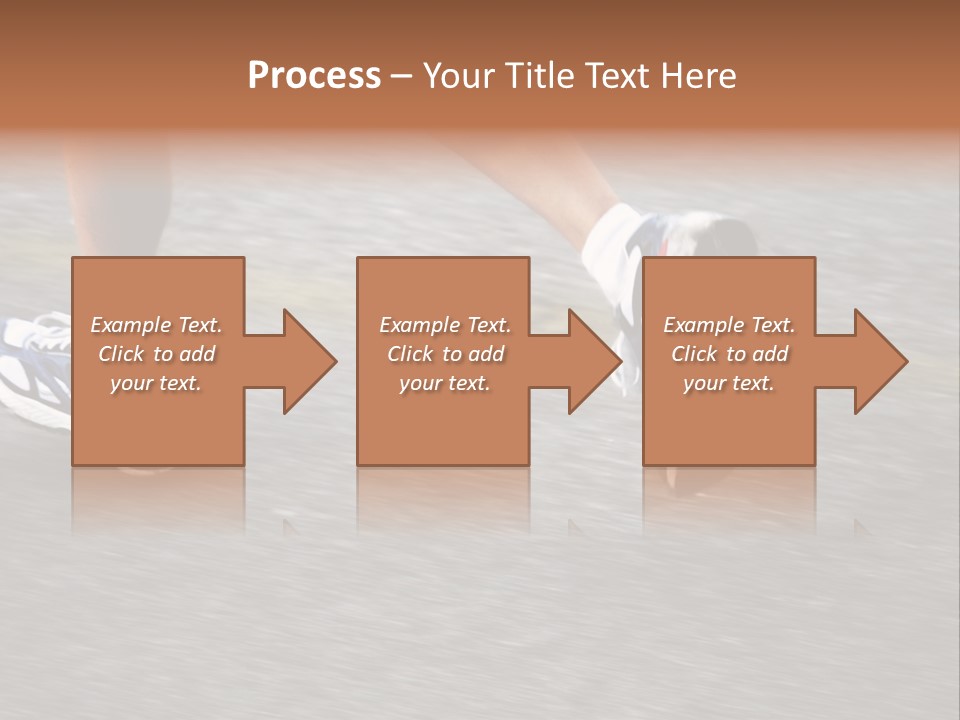 Feet Of A Running Woman PowerPoint Template