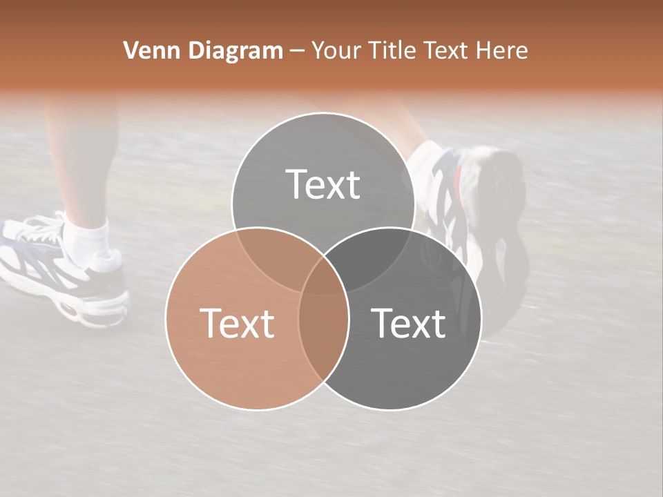 Feet Of A Running Woman PowerPoint Template