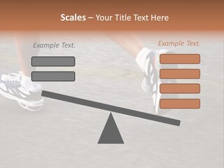 Feet Of A Running Woman PowerPoint Template