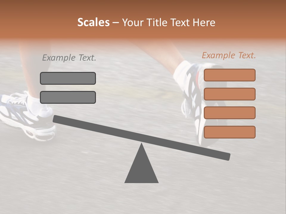 Feet Of A Running Woman PowerPoint Template