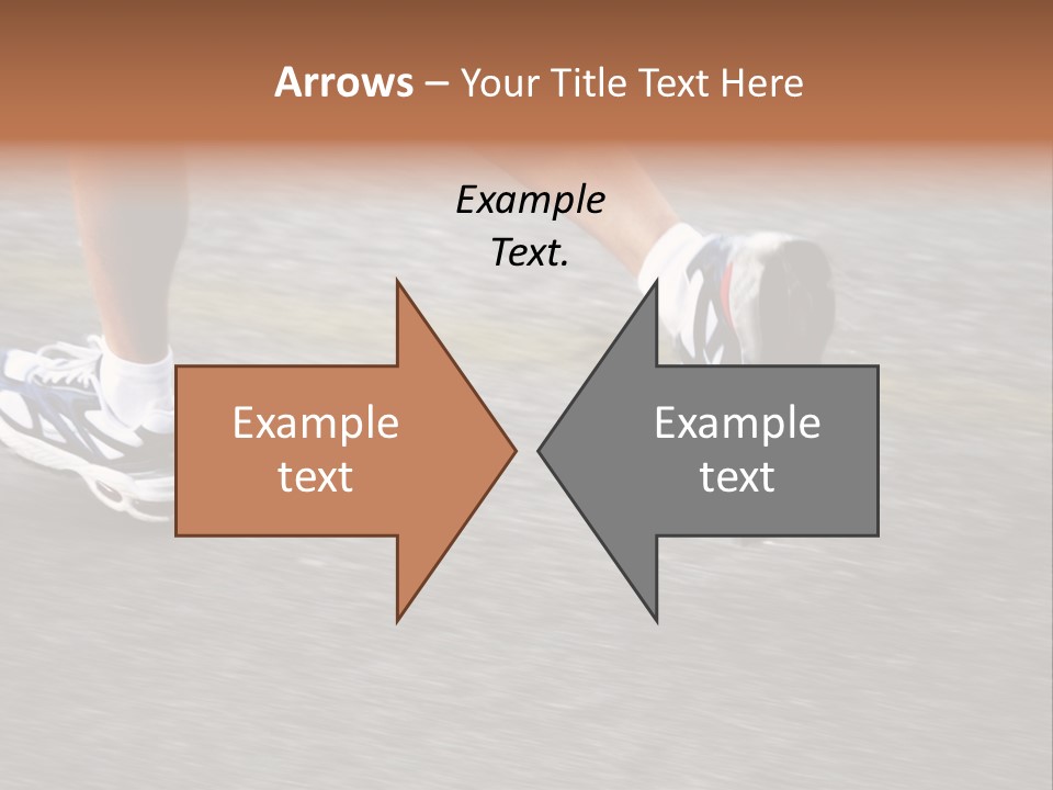 Feet Of A Running Woman PowerPoint Template