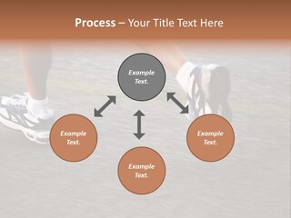 Feet Of A Running Woman PowerPoint Template