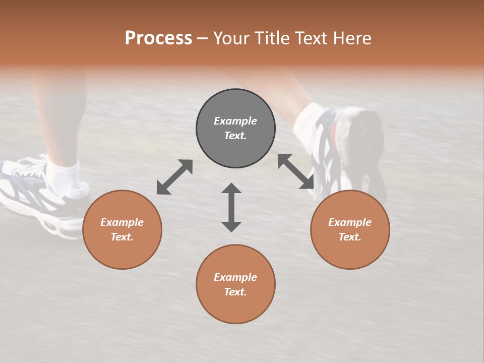 Feet Of A Running Woman PowerPoint Template