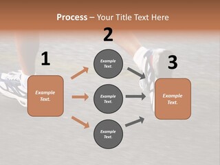 Feet Of A Running Woman PowerPoint Template