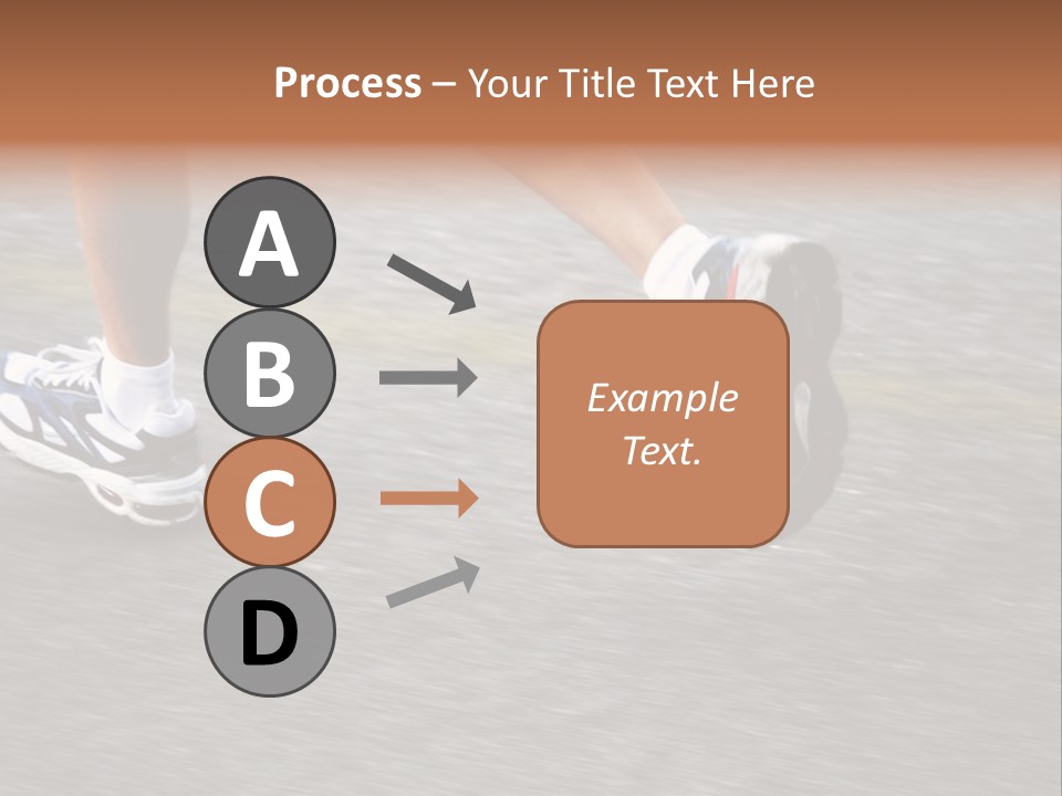 Feet Of A Running Woman PowerPoint Template