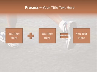Feet Of A Running Woman PowerPoint Template