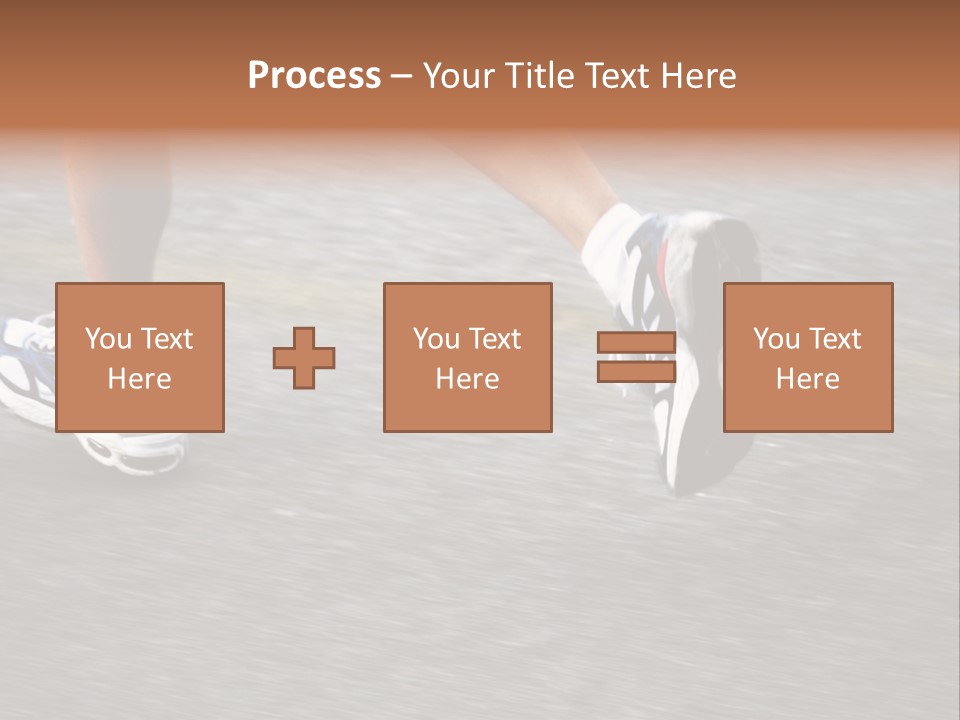 Feet Of A Running Woman PowerPoint Template