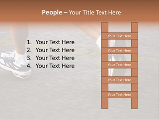 Feet Of A Running Woman PowerPoint Template