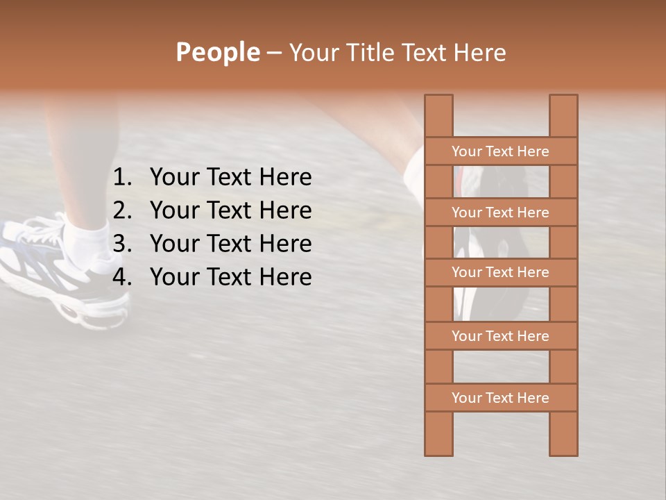 Feet Of A Running Woman PowerPoint Template