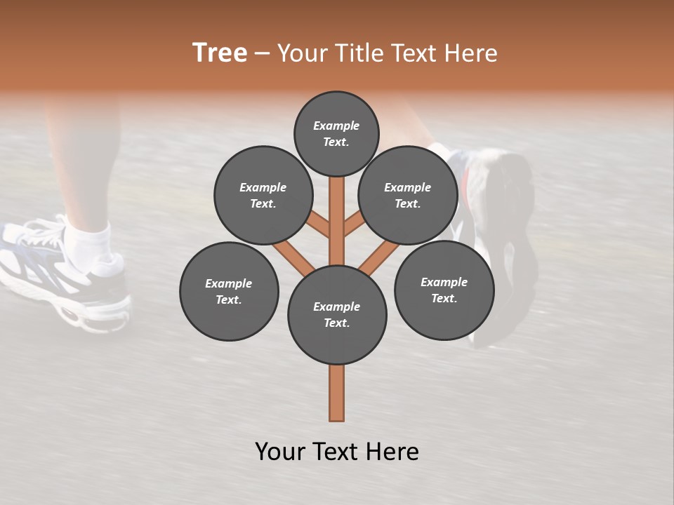 Feet Of A Running Woman PowerPoint Template