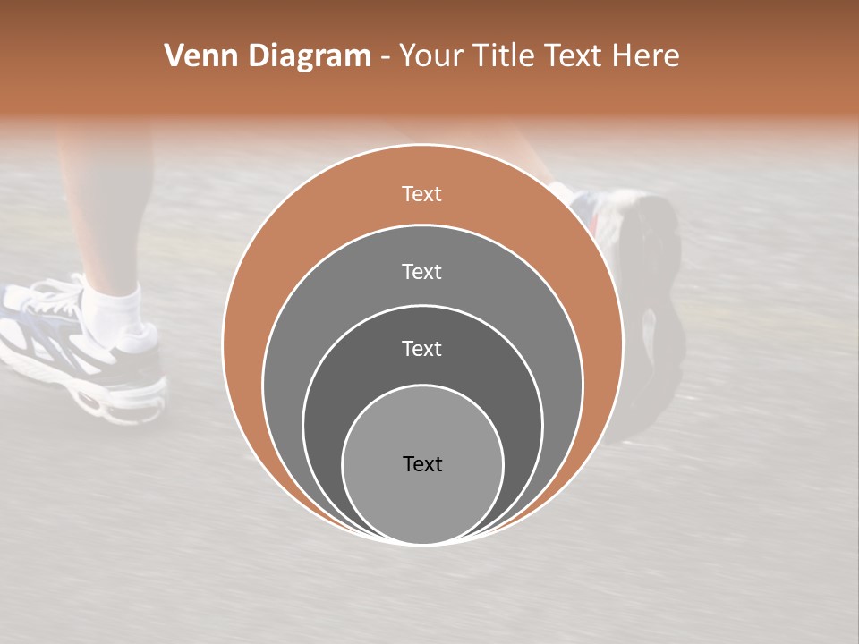 Feet Of A Running Woman PowerPoint Template