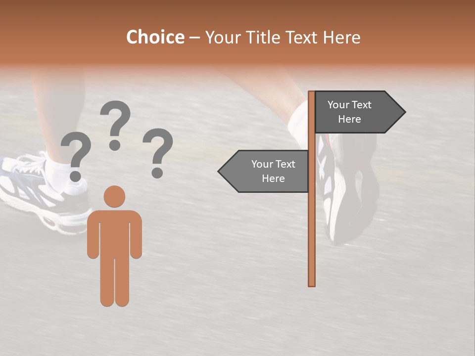 Feet Of A Running Woman PowerPoint Template