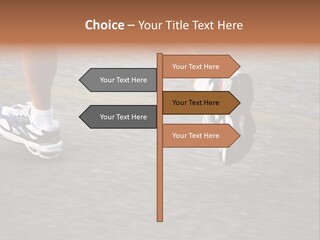 Feet Of A Running Woman PowerPoint Template