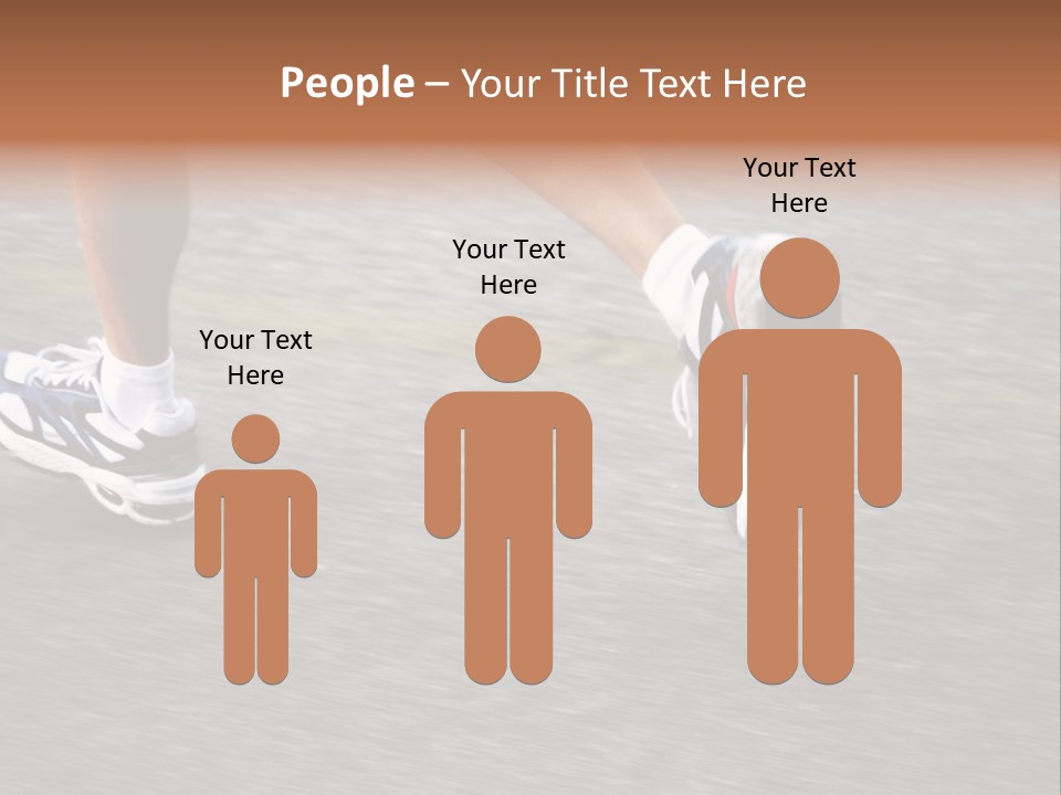 Feet Of A Running Woman PowerPoint Template