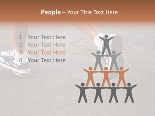Feet Of A Running Woman PowerPoint Template