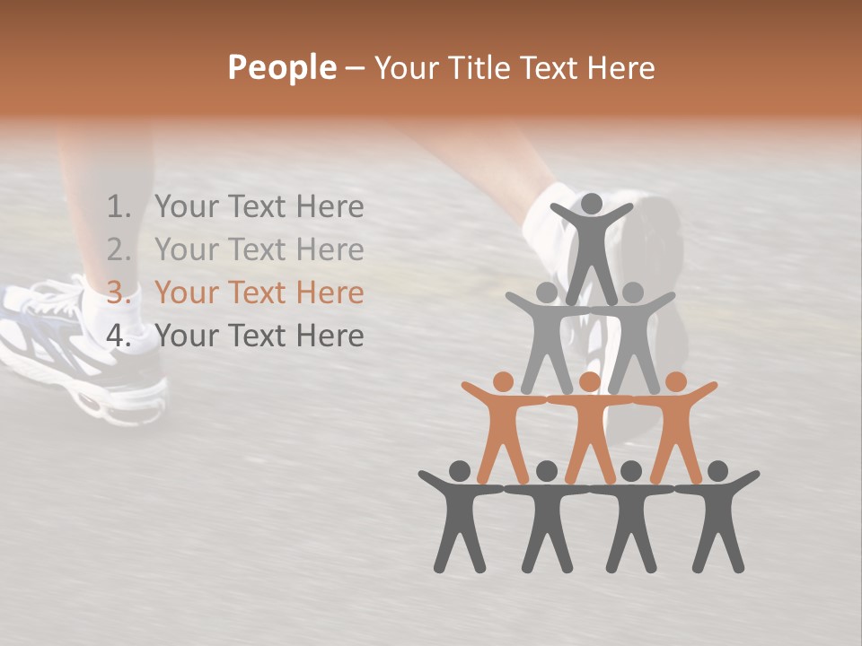 Feet Of A Running Woman PowerPoint Template