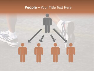 Feet Of A Running Woman PowerPoint Template
